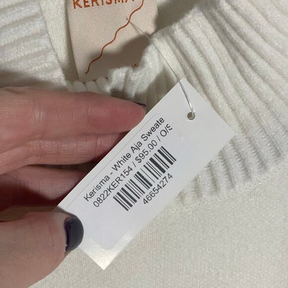 Kerisma Aja Sweater NWT Mock Neck Cropped One Size - Picture 5 of 8